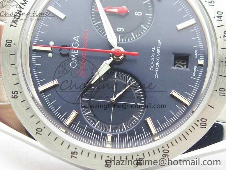 0210 Speedmaster ’57 Co-Axial OMF 1:1 Best Edition Blue Dial White Markers On SS Bracelet A Sustainable 8145